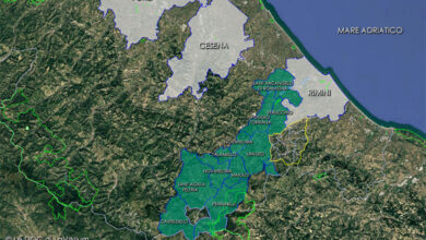 mappa vino doc Romagna sottozona Verucchio
