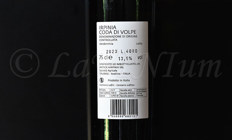 Irpinia Coda di Volpe 2023 Antica Hirpinia