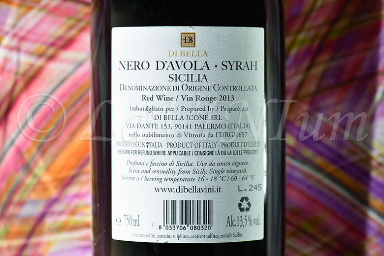 Sicilia Nero d’Avola – Syrah 2013 Di Bella