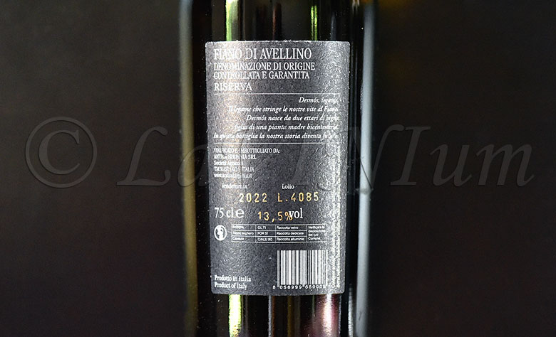 Fiano di Avellino Desmos Riserva 2022 Antica Hirpinia