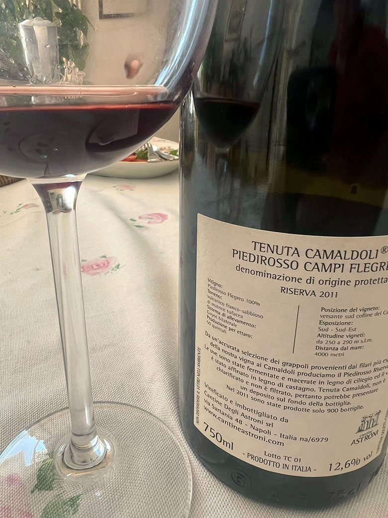 Campi Flegrei Piedirosso Tenuta Camaldoli 2011 Cantine Astroni