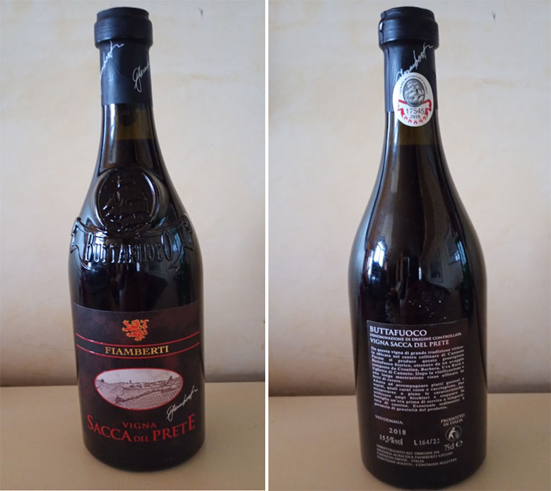 Buttafuoco Storico Vigna Sacca del Prete dell’Azienda Agricola Giulio Fiamberti