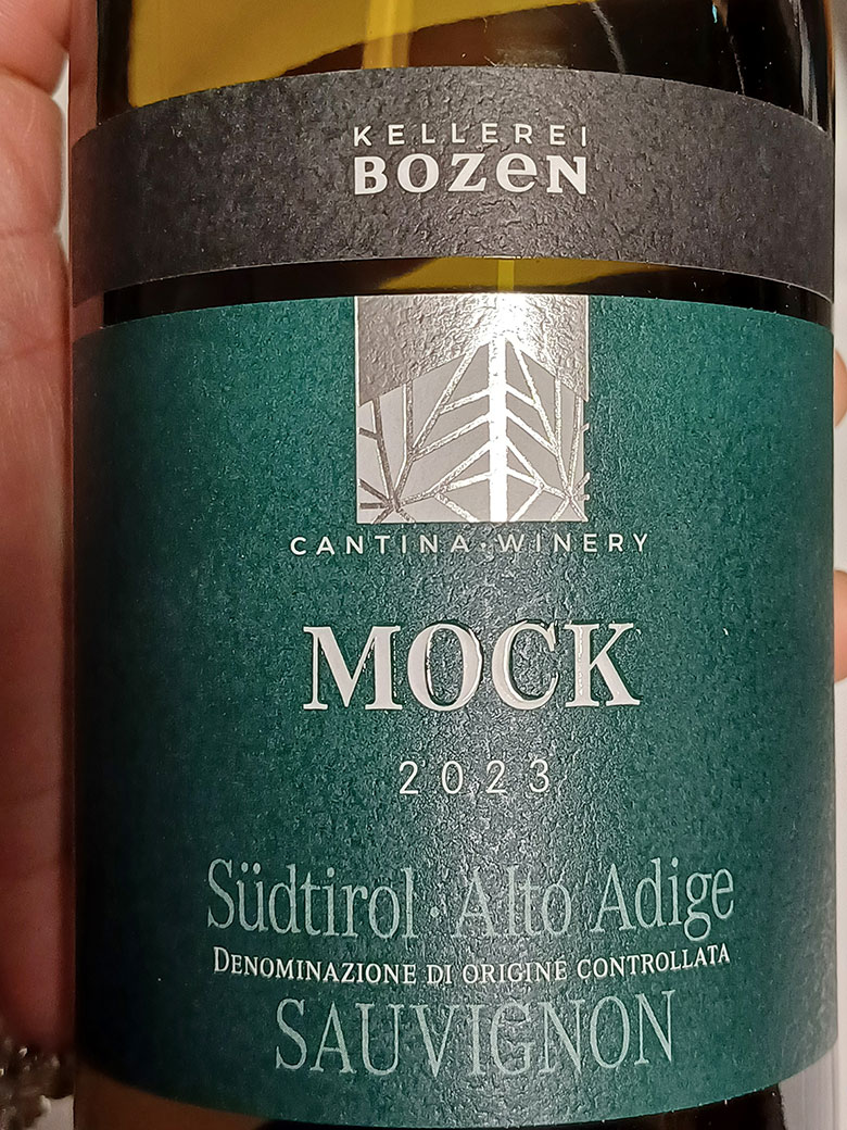 Alto Adige Doc Sauvignon Mock 2023 Kellerei Bozen