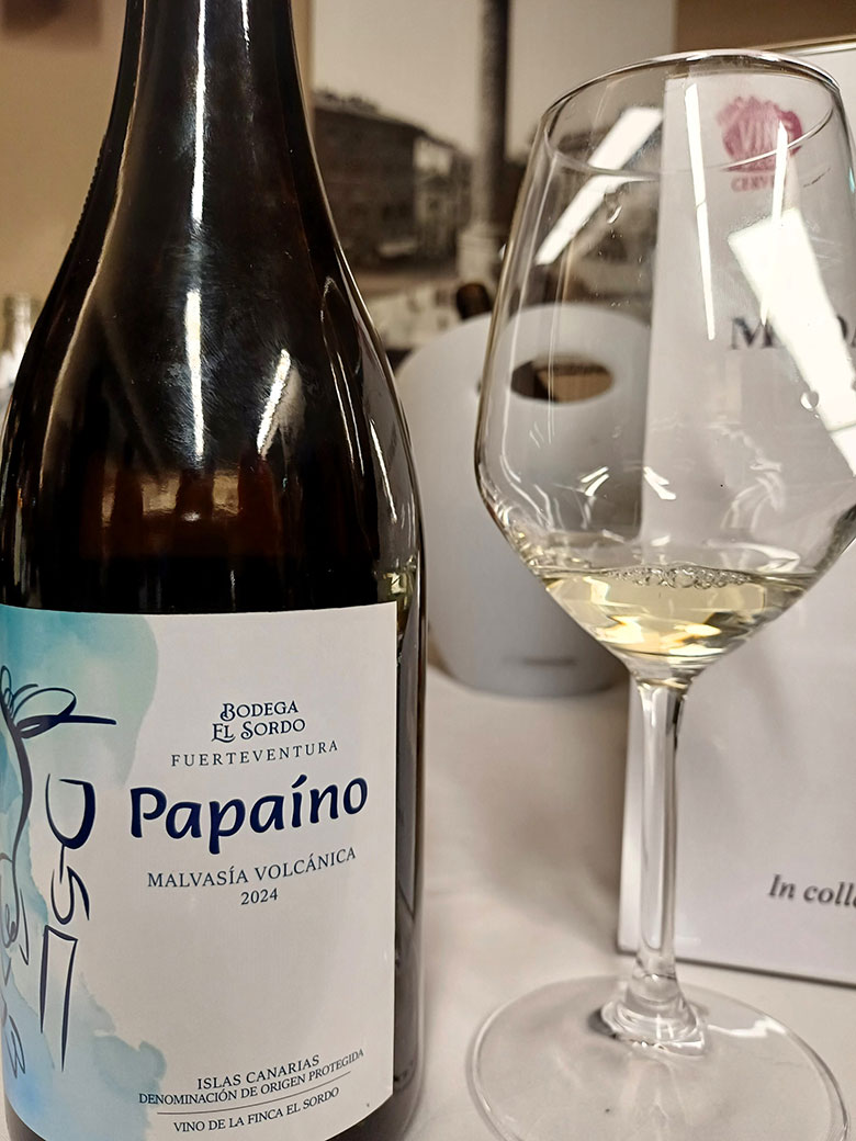 Papaino Malvasia Vulcanica 2023, dell’azienda Bodega Cavias del Sordo