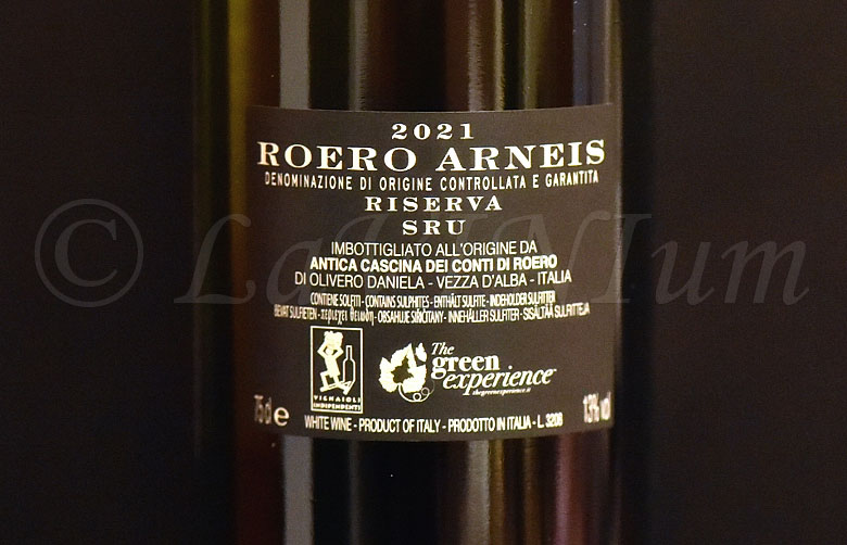 Roero Arneis Sru Riserva 2021 Antica Cascina dei Conti di Roero