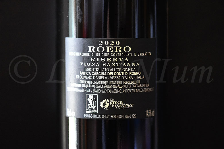 Roero Riserva Vigna Sant'Anna 2020 Antica Cascina dei Conti di Roero