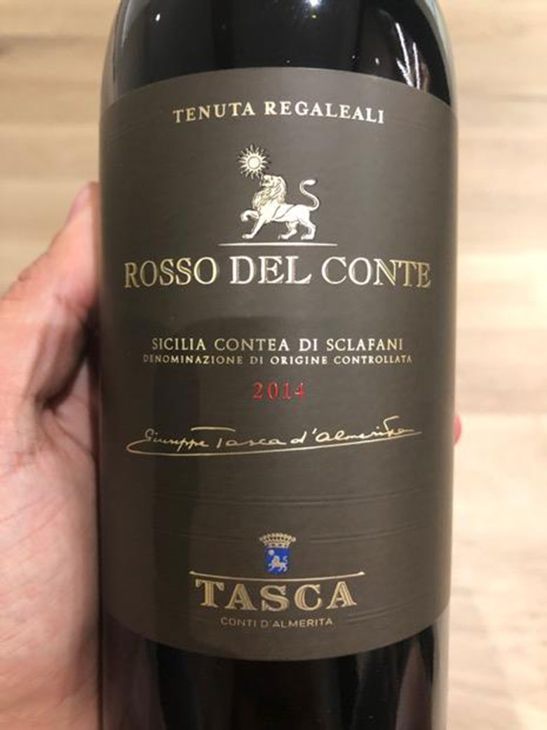 Sicilia Contea di Sclafani DOC "Rosso Del Conte" 2014 Tasca d'Almerita