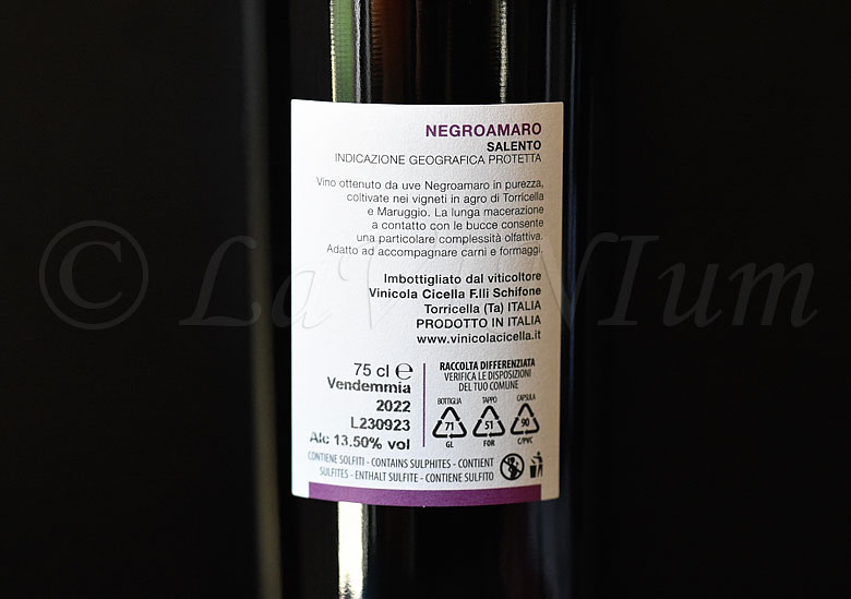 Negroamaro 2022 Vinicola Cicella
