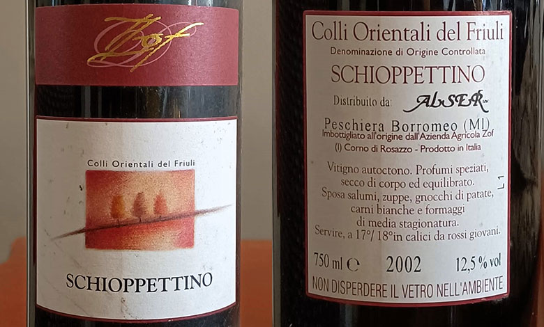 Schioppettino 2002 Zof