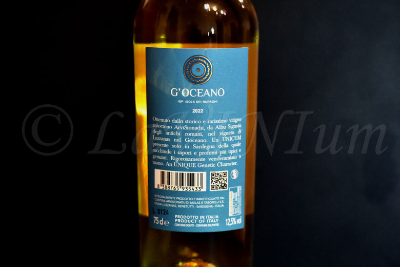 G'oceano 2022 Cantina Arvisionadu