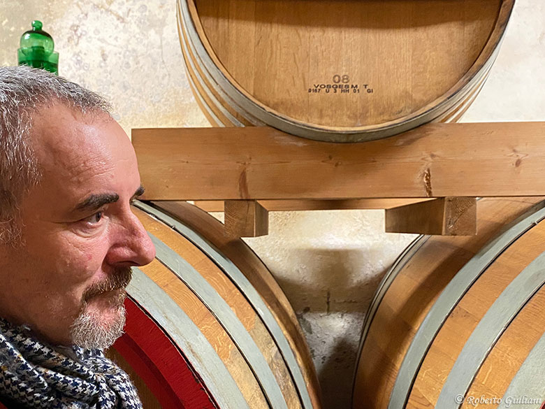 Luca Tiberini in cantina
