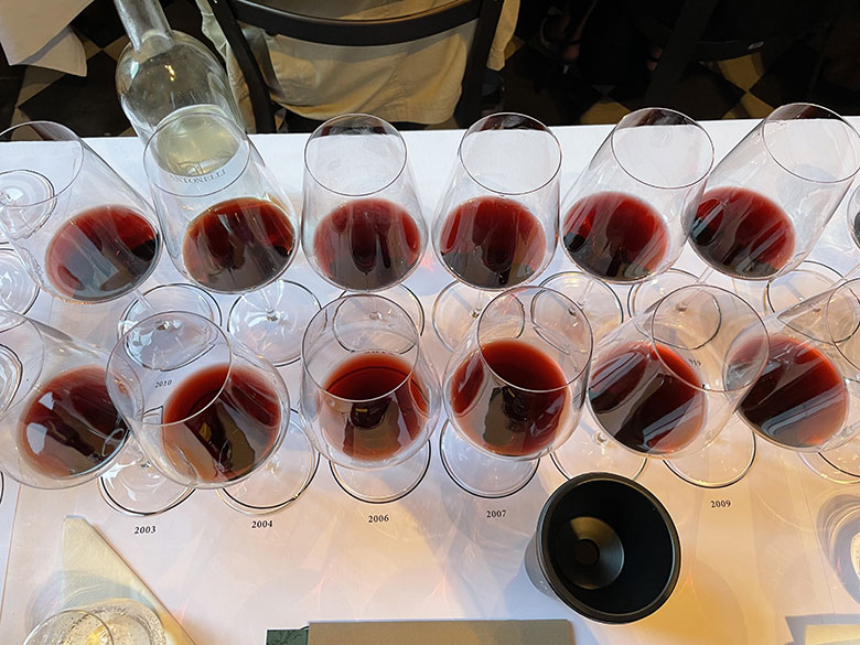 Verticale Sagrantino di Montefalco Chiusa di Pannone Antonelli