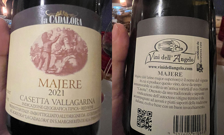 Garantito IGP: Majere 2021 La Cadalora