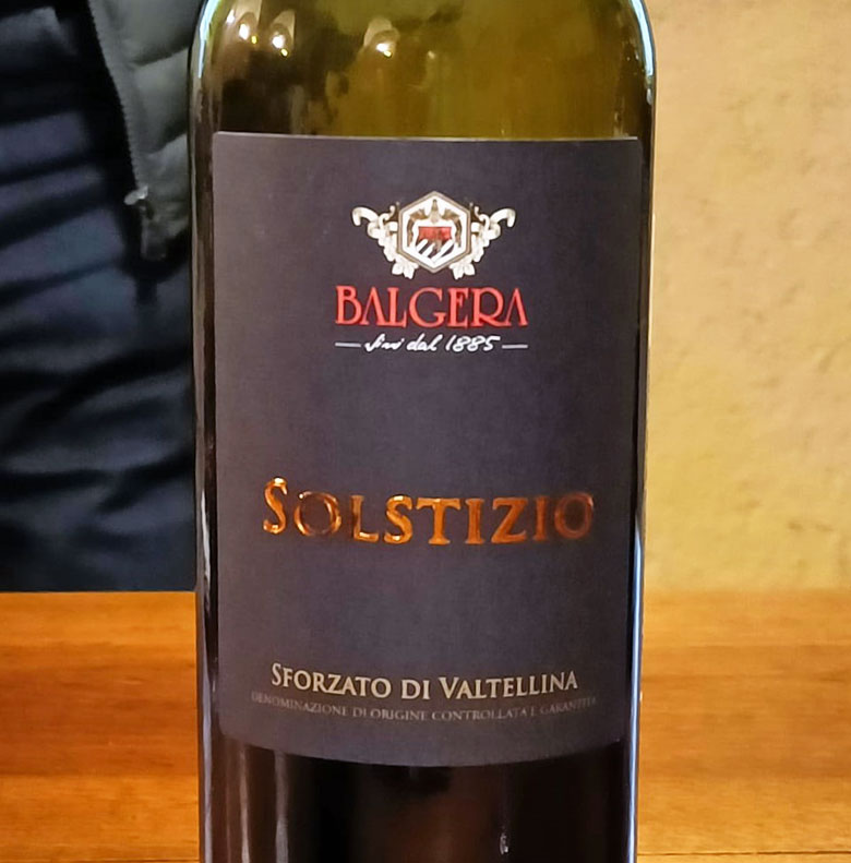 Sforzato di Valtellina Docg “Solstizio” 2016