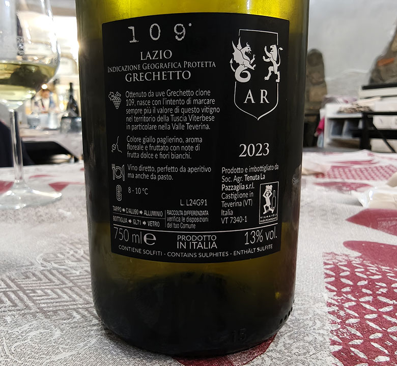 Grechetto 109 2023 Tenuta La Pazzaglia