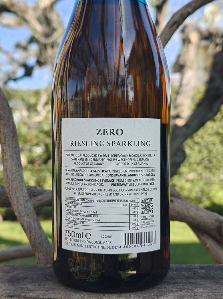 Dr. Fischer Zero Riesling Sparkling Hofstätter