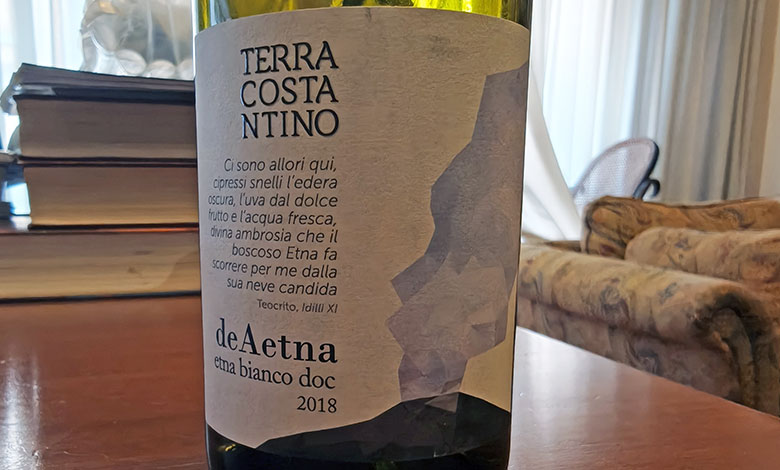 degustazione Etna Bianco DeAetna 2018 Terra Costantino