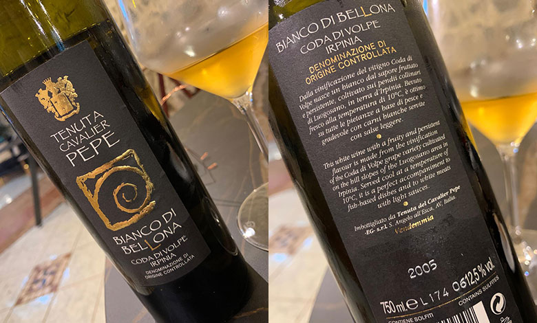 Irpinia Coda di Volpe Bianco di Bellona 2005 Tenuta Cavalier Pepe