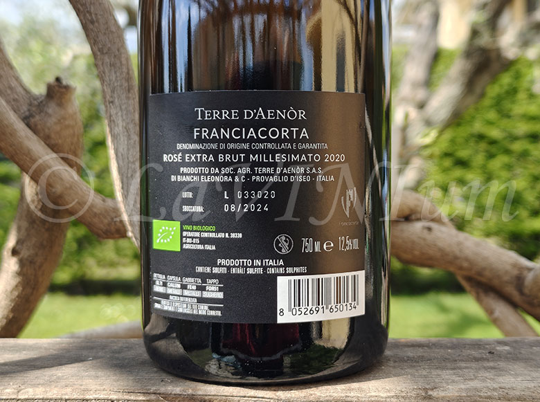 Franciacorta Rosé Extra Brut Millesimato 2020 Terre d'Aenòr