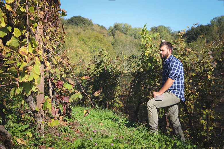 Marco Pinat in vigna