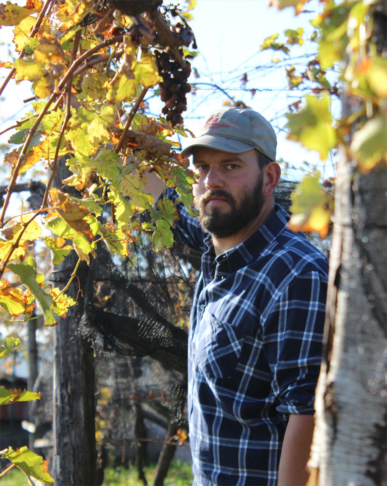 Marco Pinat in vigna