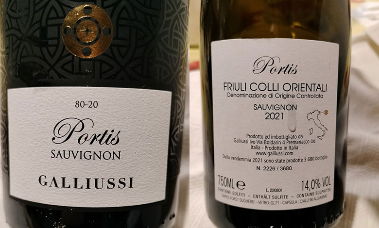 Friuli Colli Orientali Sauvignon Portis 2021 Galliussi
