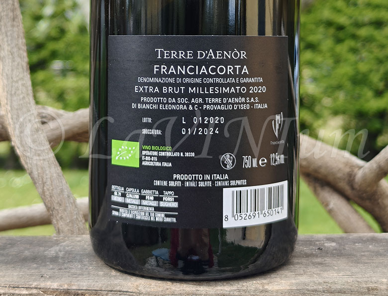 Franciacorta Extra Brut Millesimato 2020 Terre d'Aenòr