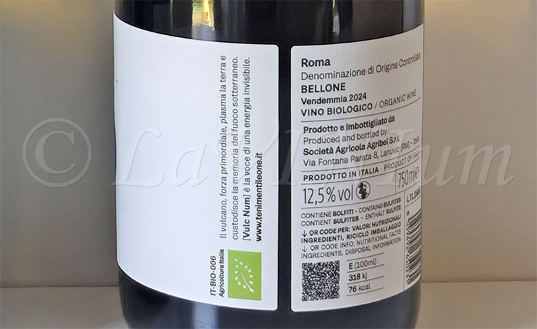 Roma Bellone Vulc Num 2024 Tenimenti Leone