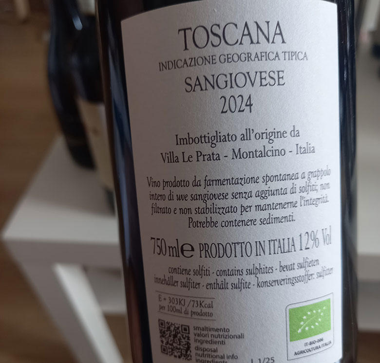 Sangiovese Tirso 2024 Villa Le Prata