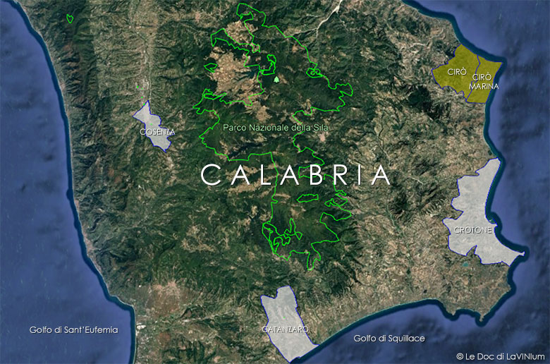Mappa vino Docg Cirò Classico