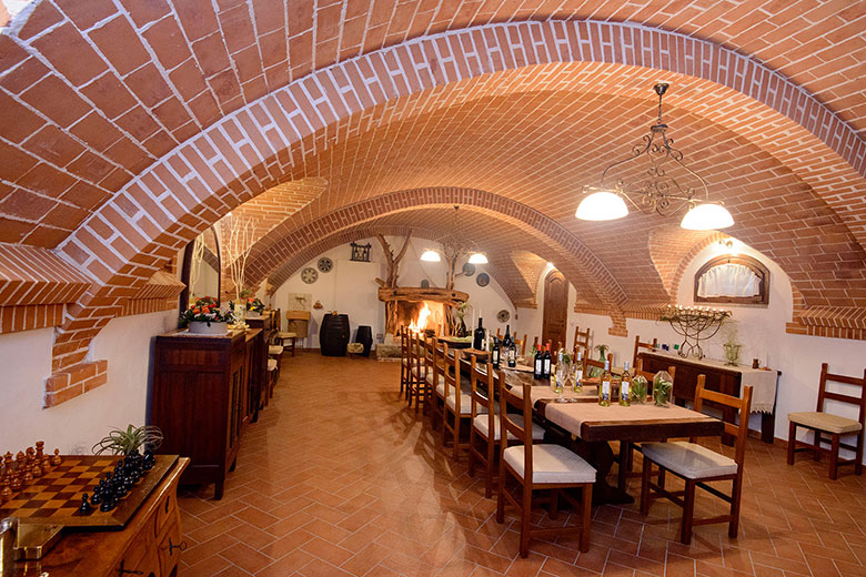 La sala degustazioni