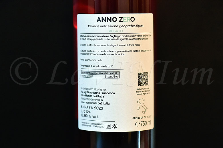 Rosato Anno Zero 2023 Francesco D'Agostino