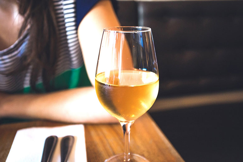 Calice di vino bianco
