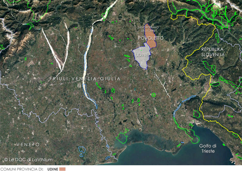 mappa vino doc Friuli Colli Orientali sottozona Savorgnano
