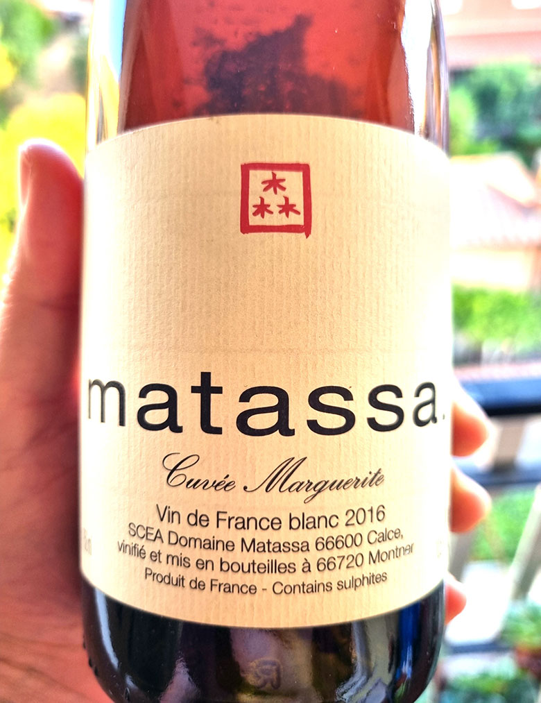 Vin de France Blanc Cuvée Marguerite 2016 Domaine Matassa