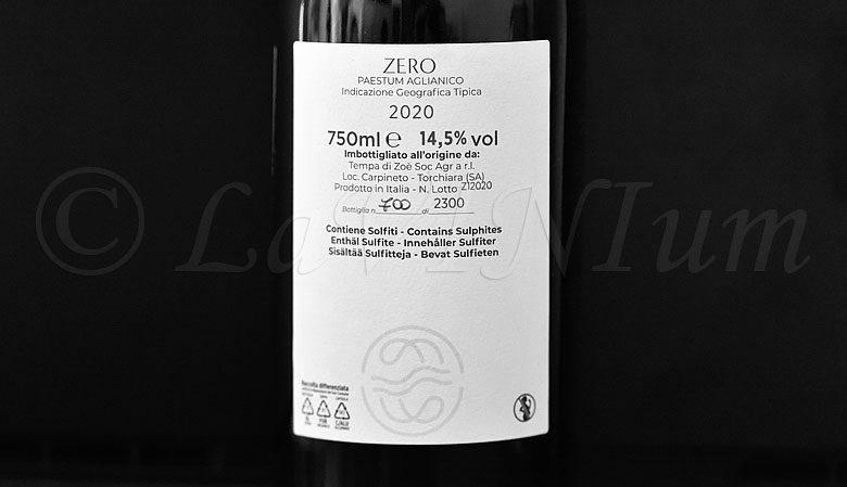Aglianico Zero 2020 Tempa di Zoè