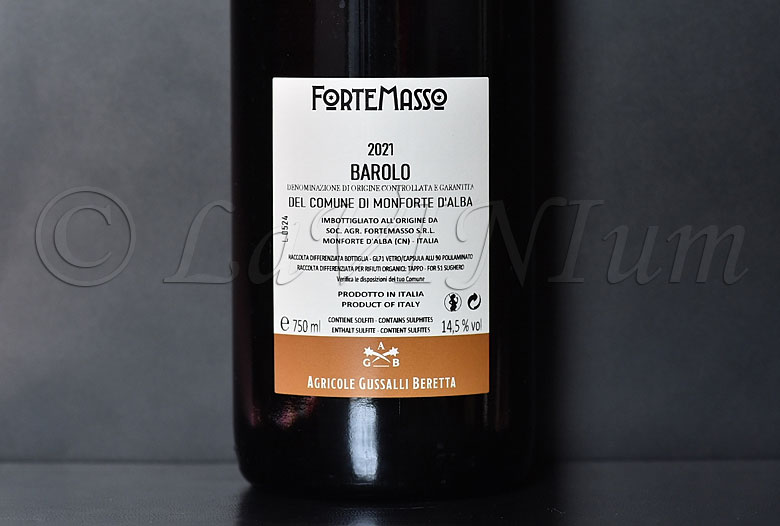 Barolo Del Comune di Monforte d'Alba 2021 Fortemasso