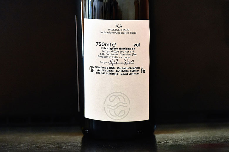 Fiano XA Tempa di Zoè