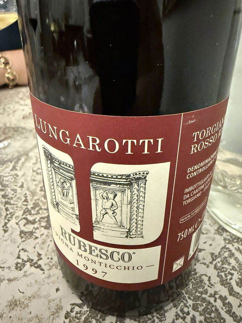 Torgiano Rosso Rubesco Vigna Monticchio Riserva 1997 Lungarotti