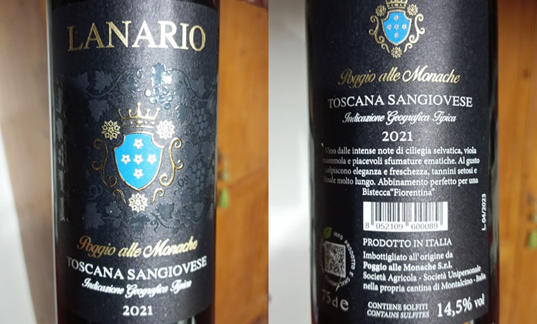 Lanario Sangiovese 2021 Poggio alle Monache