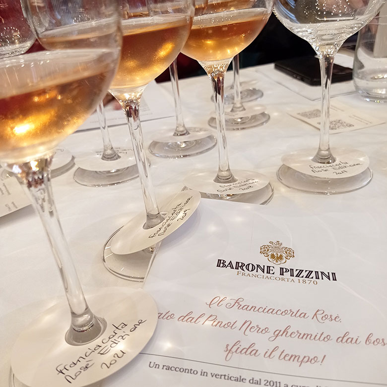 verticale Franciacorta Rosé Barone Pizzini
