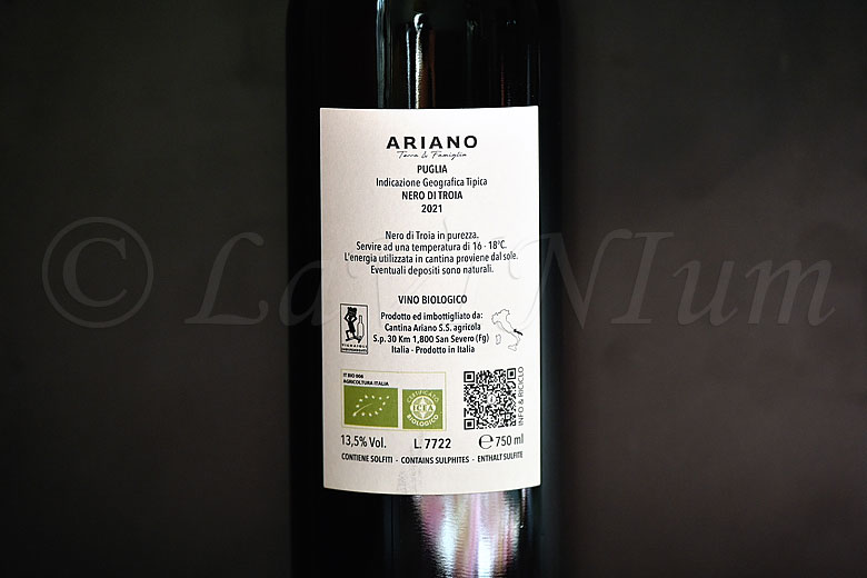 Nero di Troia 2021 Cantina Ariano