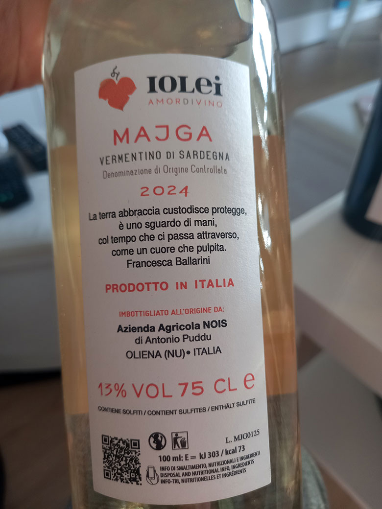 Vermentino di Sardegna Majga 2024 Iolei