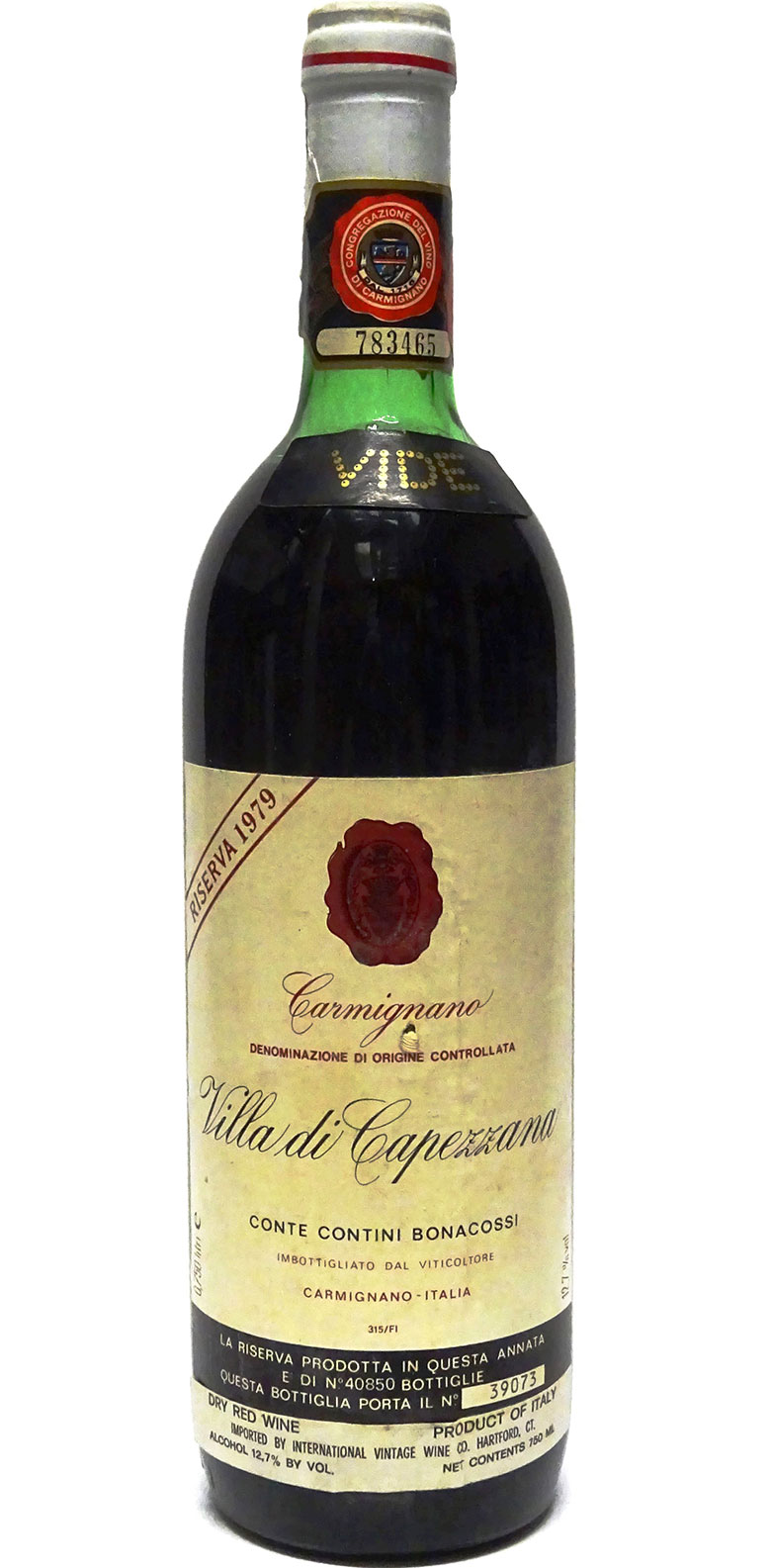 Carmignano Villa Capezzana Riserva 1979 Contini Bonacossi