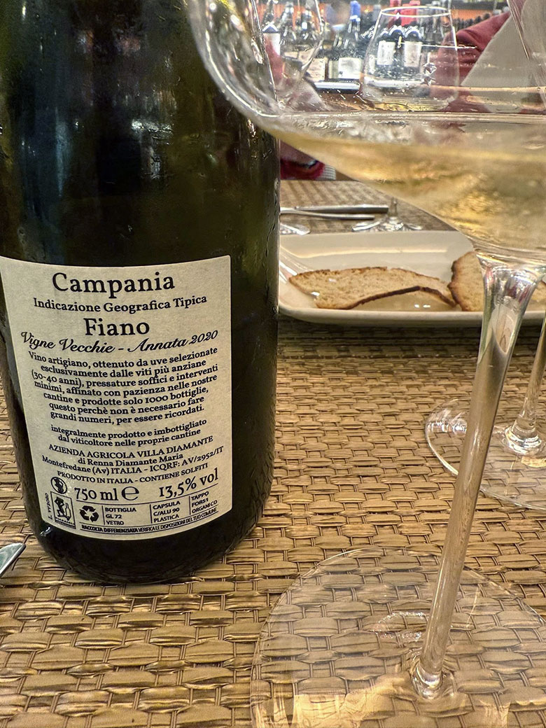 Fiano Vigne Vecchie La Congregazione 2020 Villa Diamante