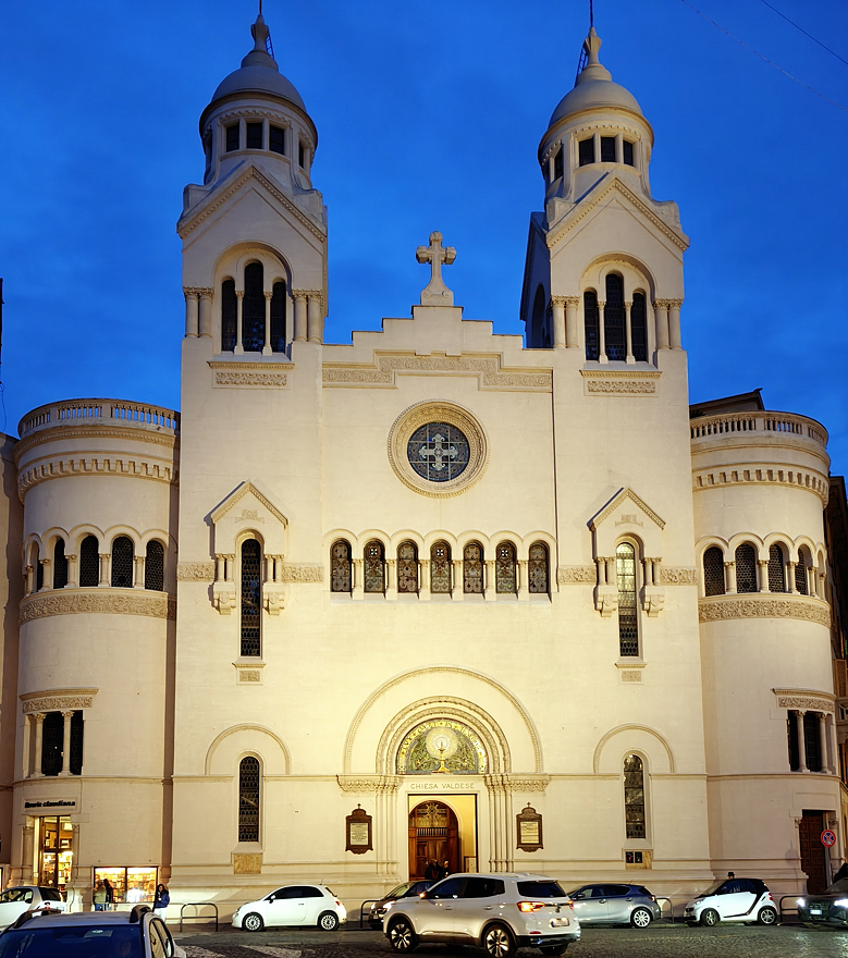 La Chiesa Evangelica Valdese a pochi passi dal ristorante