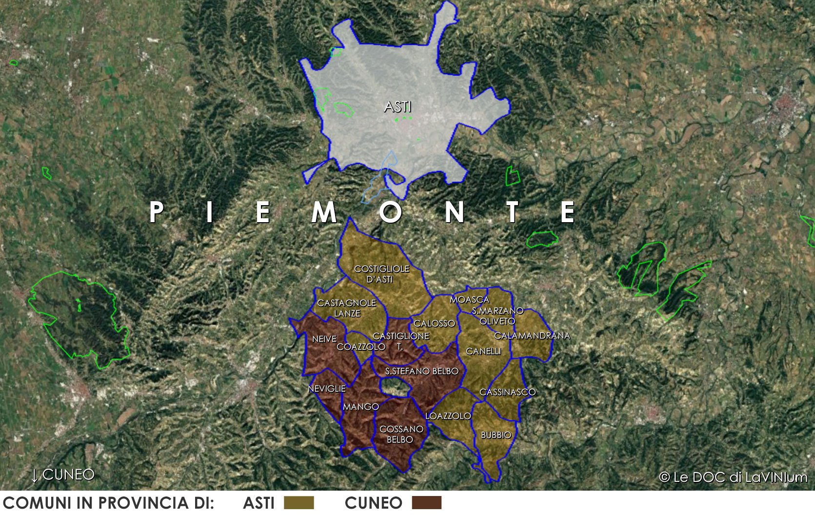 Mappa vino DOCG Canelli
