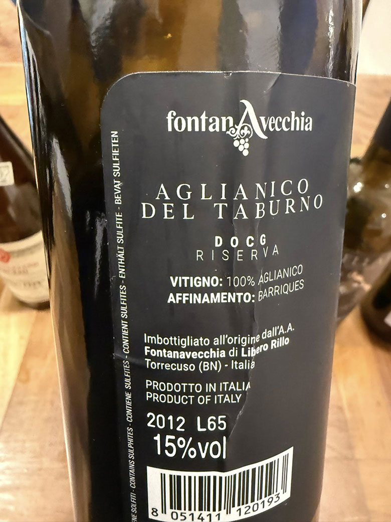 Grave Mora Aglianico del Taburno 2012 Fontanavecchia