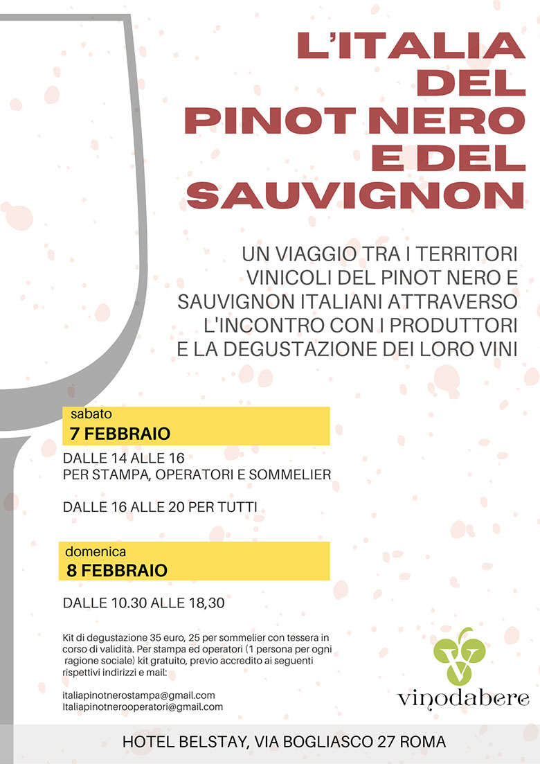 Locandina L'Italia del Pinot Nero e del Sauvignon 2026