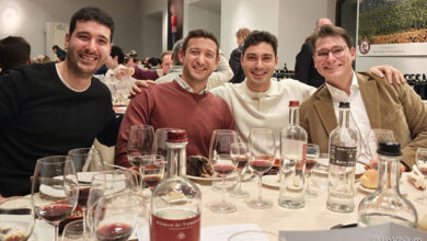 Niccolò Tiberini, Andrea Benevento (direttore Tenuta Calimaia), Manuel Frangiosa (I Cipressi) e Mattia Fiorini (Godiolo)